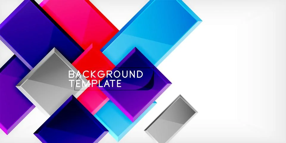 Colorful squares and rectangles. Vector Illustration For Wallpaper, Banner 스톡 일러스트