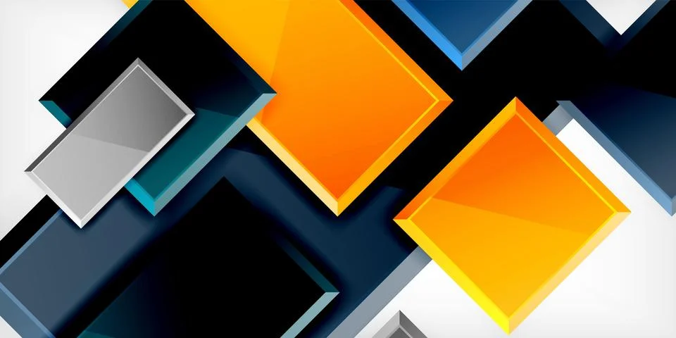 Colorful squares and rectangles. Vector Illustration For Wallpaper, Banner 스톡 일러스트