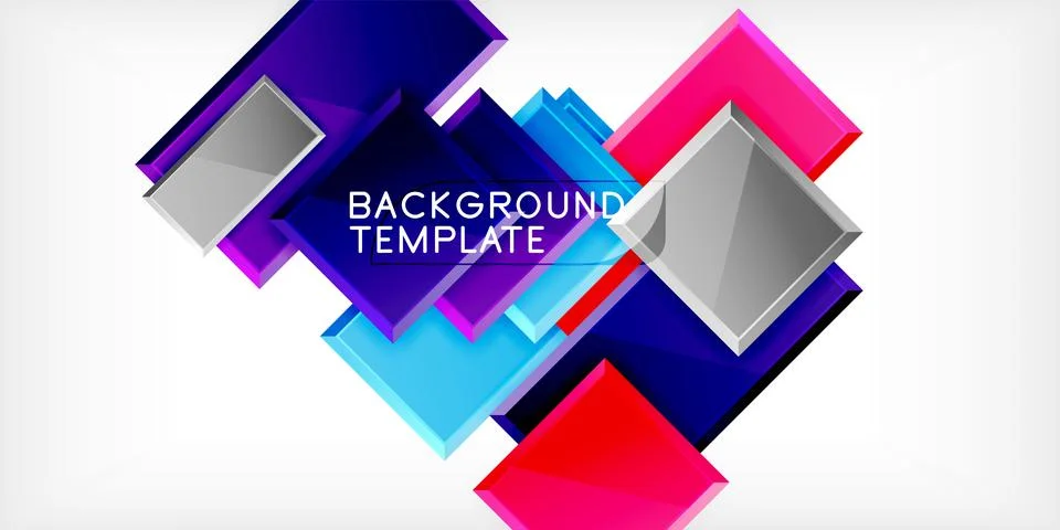 Colorful squares and rectangles. Vector Illustration For Wallpaper, Banner 스톡 일러스트
