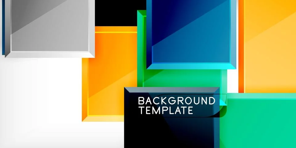 Colorful squares and rectangles. Vector Illustration For Wallpaper, Banner Illustrazione stock