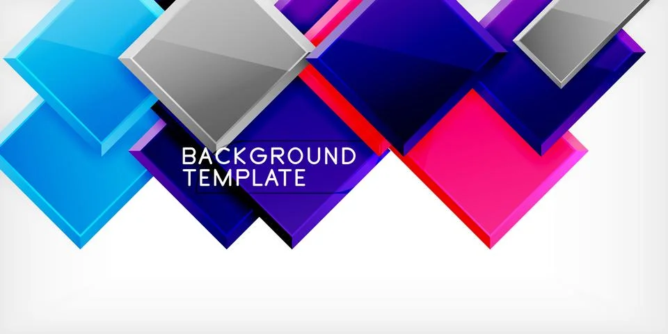 Colorful squares and rectangles. Vector Illustration For Wallpaper, Banner 스톡 일러스트