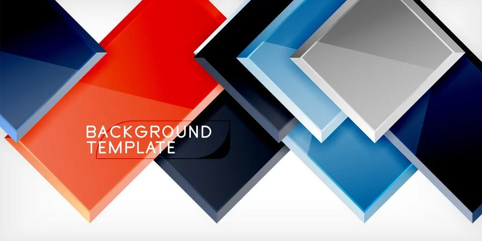 Colorful squares and rectangles. Vector Illustration For Wallpaper, Banner 스톡 일러스트