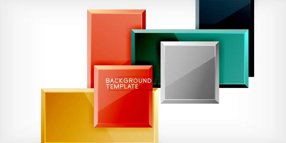Colorful squares and rectangles. Vector Illustration For Wallpaper, Banner Illustrazione stock