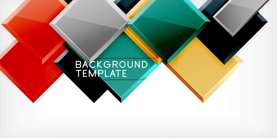 Colorful squares and rectangles. Vector Illustration For Wallpaper, Banner 스톡 일러스트