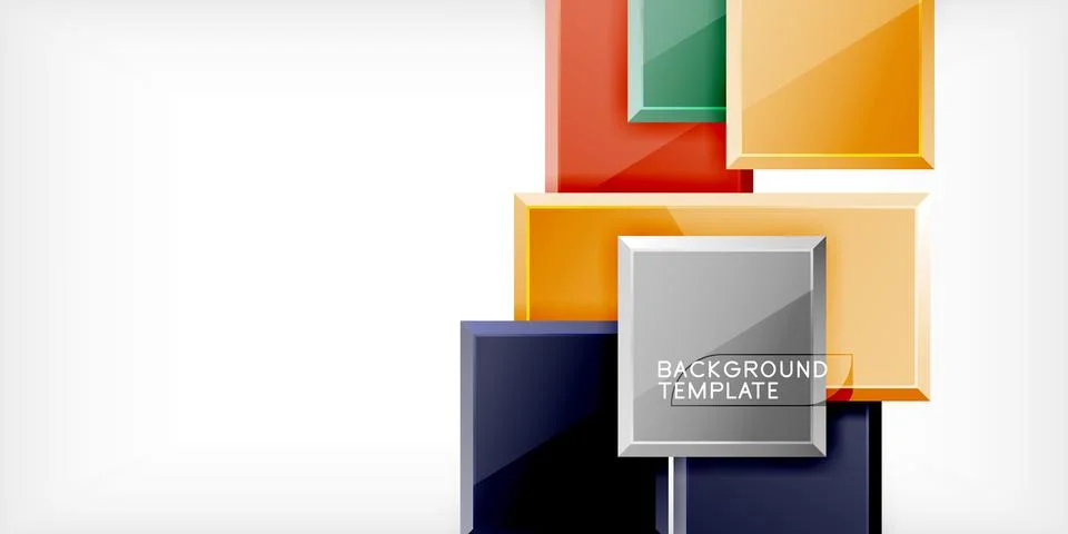 Colorful squares and rectangles. Vector Illustration For Wallpaper, Banner 库存插图