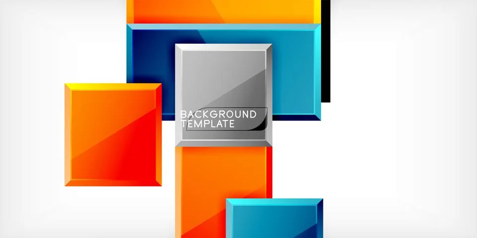 Colorful squares and rectangles. Vector Illustration For Wallpaper, Banner 스톡 일러스트