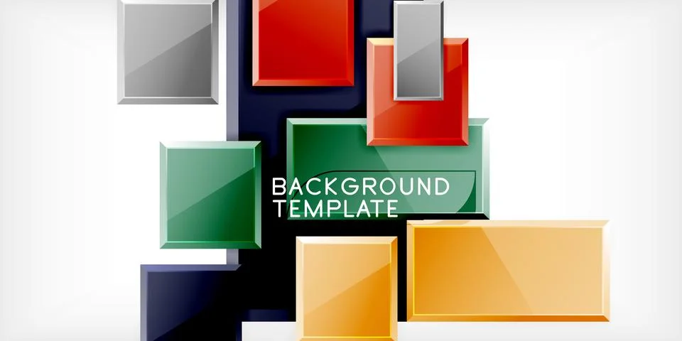 Colorful squares and rectangles. Vector Illustration For Wallpaper, Banner 스톡 일러스트