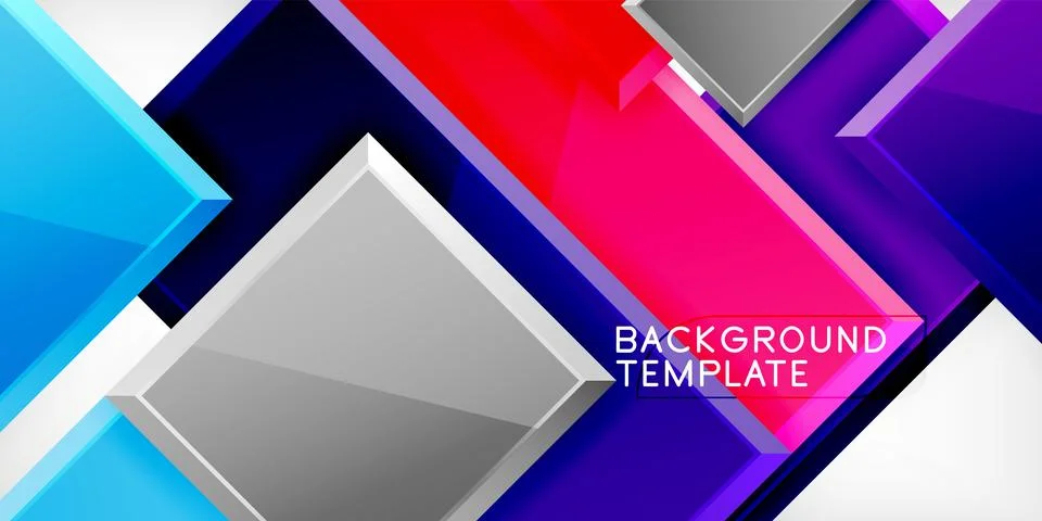 Colorful squares and rectangles. Vector Illustration For Wallpaper, Banner Illustrazione stock