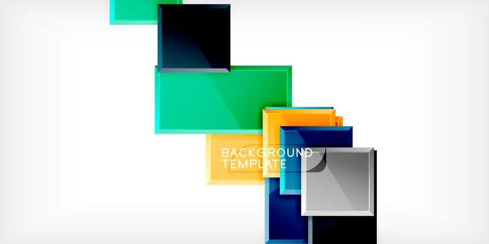 Colorful squares and rectangles. Vector Illustration For Wallpaper, Banner Illustrazione stock