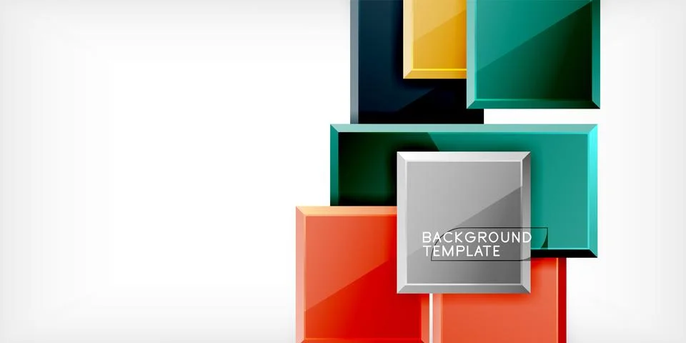 Colorful squares and rectangles. Vector Illustration For Wallpaper, Banner 스톡 일러스트