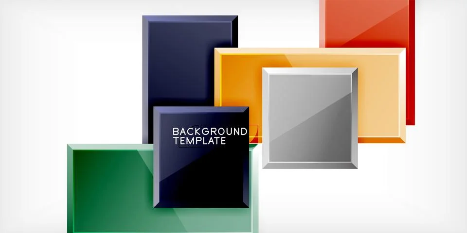 Colorful squares and rectangles. Vector Illustration For Wallpaper, Banner Illustrazione stock