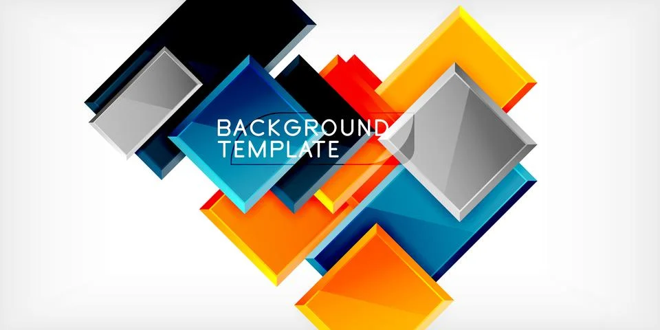 Colorful squares and rectangles. Vector Illustration For Wallpaper, Banner 스톡 일러스트