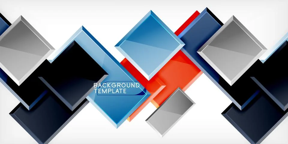 Colorful squares and rectangles. Vector Illustration For Wallpaper, Banner Illustrazione stock