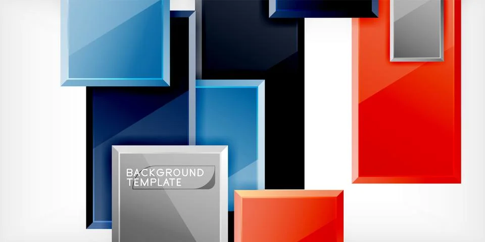 Colorful squares and rectangles. Vector Illustration For Wallpaper, Banner 스톡 일러스트