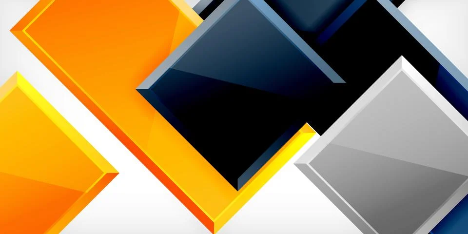 Colorful squares and rectangles. Vector Illustration For Wallpaper, Banner 스톡 일러스트