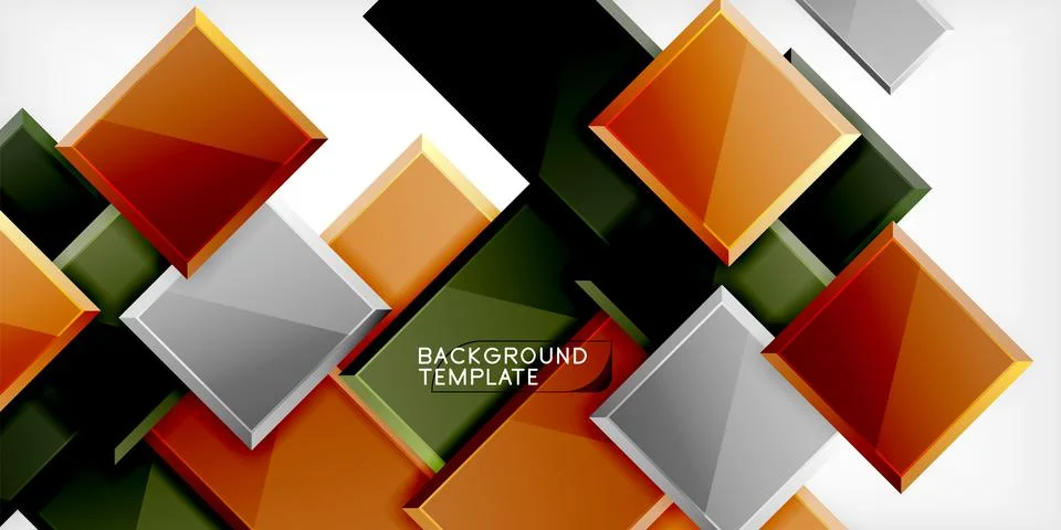 Colorful squares and rectangles. Vector Illustration For Wallpaper, Banner Illustrazione stock