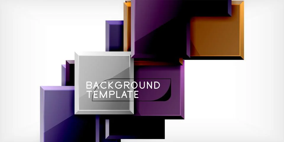 Colorful squares and rectangles. Vector Illustration For Wallpaper, Banner Illustrazione stock