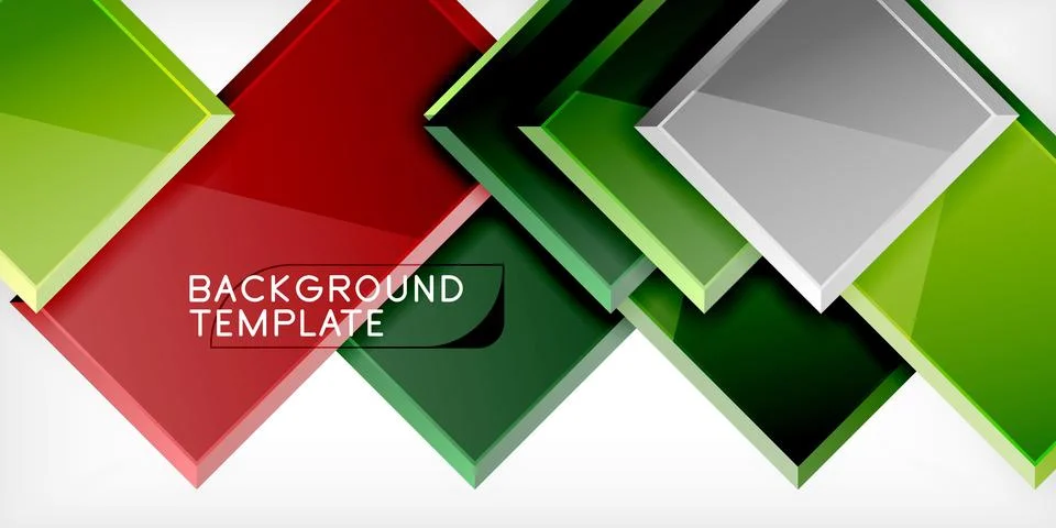 Colorful squares and rectangles. Vector Illustration For Wallpaper, Banner Illustrazione stock