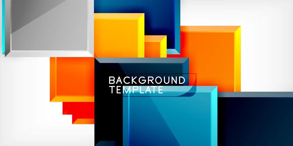 Colorful squares and rectangles. Vector Illustration For Wallpaper, Banner 스톡 일러스트