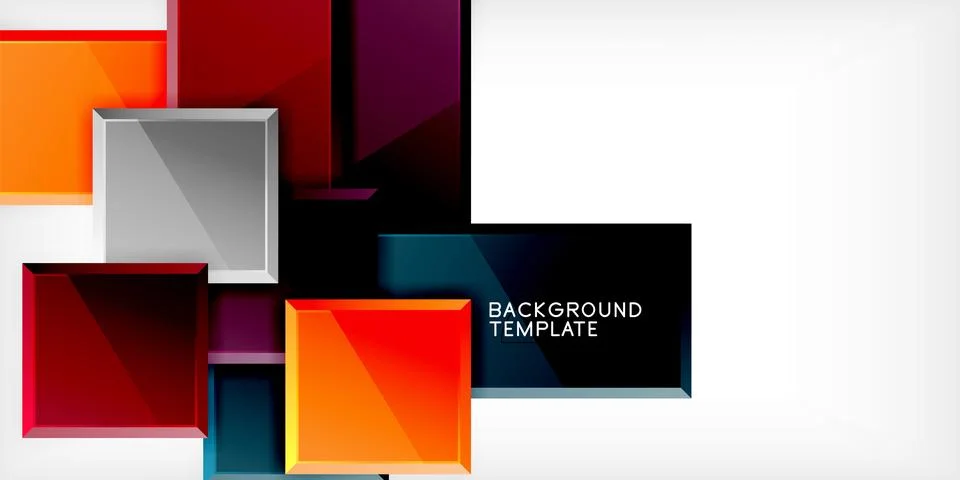 Colorful squares and rectangles. Vector Illustration For Wallpaper, Banner 스톡 일러스트