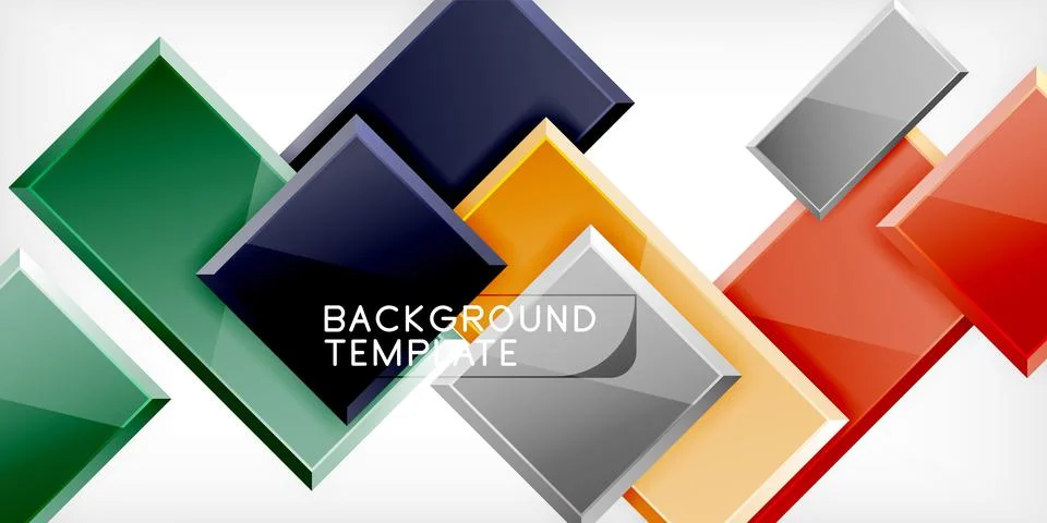 Colorful squares and rectangles. Vector Illustration For Wallpaper, Banner Illustrazione stock