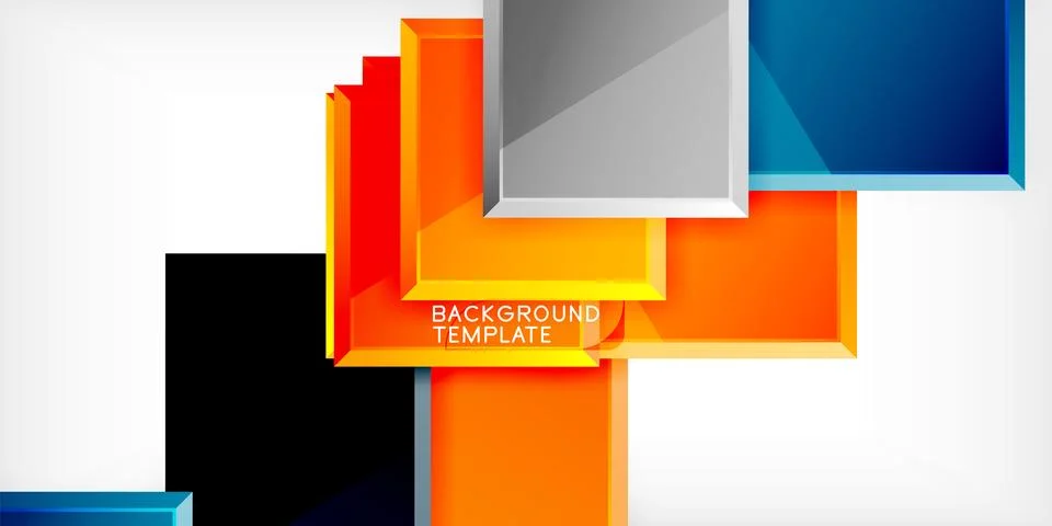 Colorful squares and rectangles. Vector Illustration For Wallpaper, Banner 스톡 일러스트