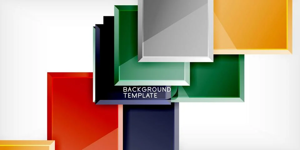 Colorful squares and rectangles. Vector Illustration For Wallpaper, Banner 스톡 일러스트