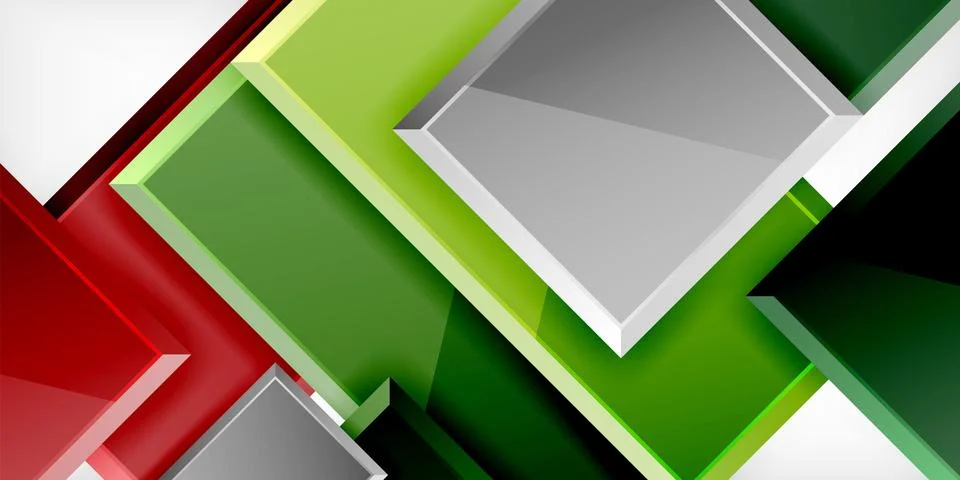 Colorful squares and rectangles. Vector Illustration For Wallpaper, Banner Illustrazione stock