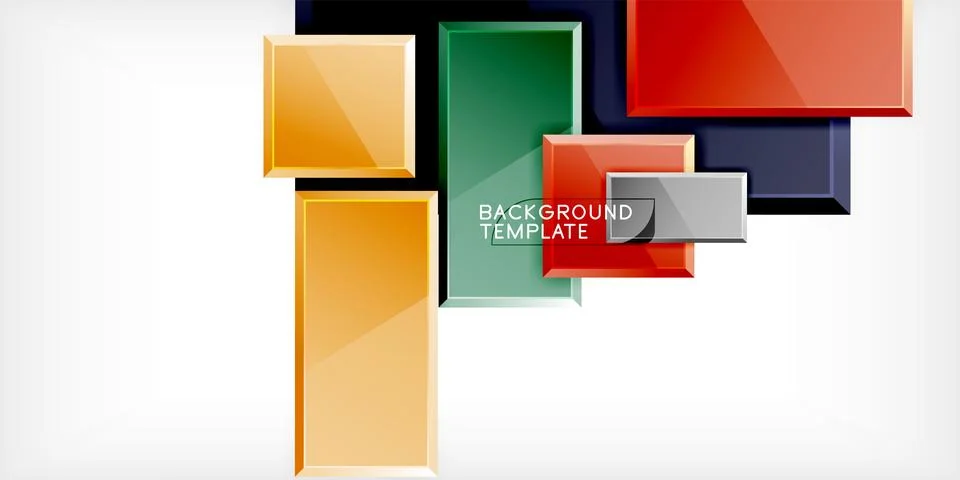 Colorful squares and rectangles. Vector Illustration For Wallpaper, Banner 스톡 일러스트