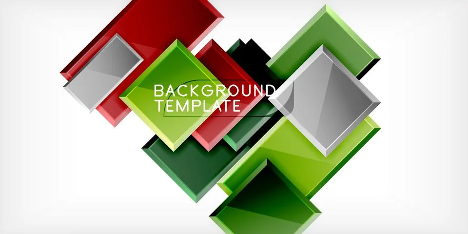 Colorful squares and rectangles. Vector Illustration For Wallpaper, Banner Illustrazione stock