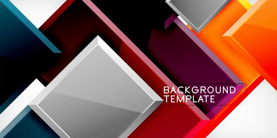 Colorful squares and rectangles. Vector Illustration For Wallpaper, Banner Illustrazione stock