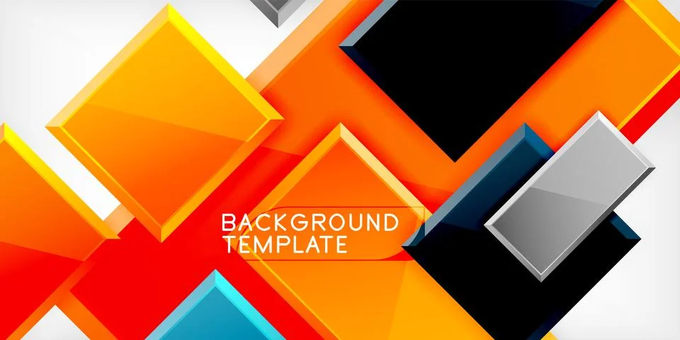 Colorful squares and rectangles. Vector Illustration For Wallpaper, Banner Illustrazione stock