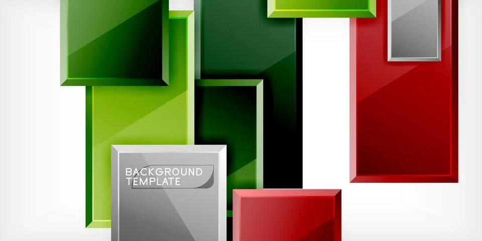 Colorful squares and rectangles. Vector Illustration For Wallpaper, Banner Illustrazione stock