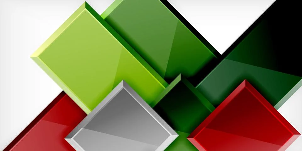 Colorful squares and rectangles. Vector Illustration For Wallpaper, Banner Illustrazione stock