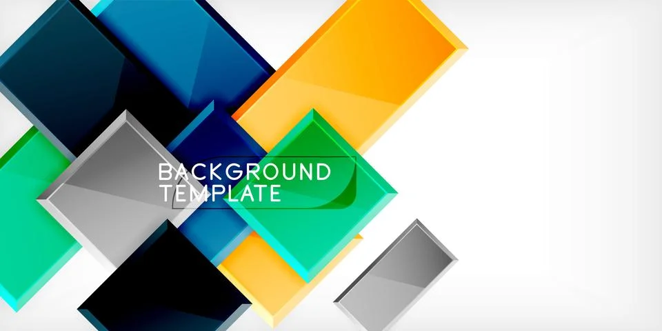 Colorful squares and rectangles. Vector Illustration For Wallpaper, Banner Illustrazione stock