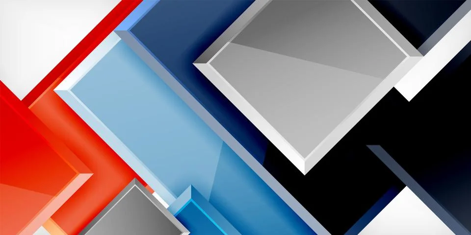 Colorful squares and rectangles. Vector Illustration For Wallpaper, Banner Stock Illustration