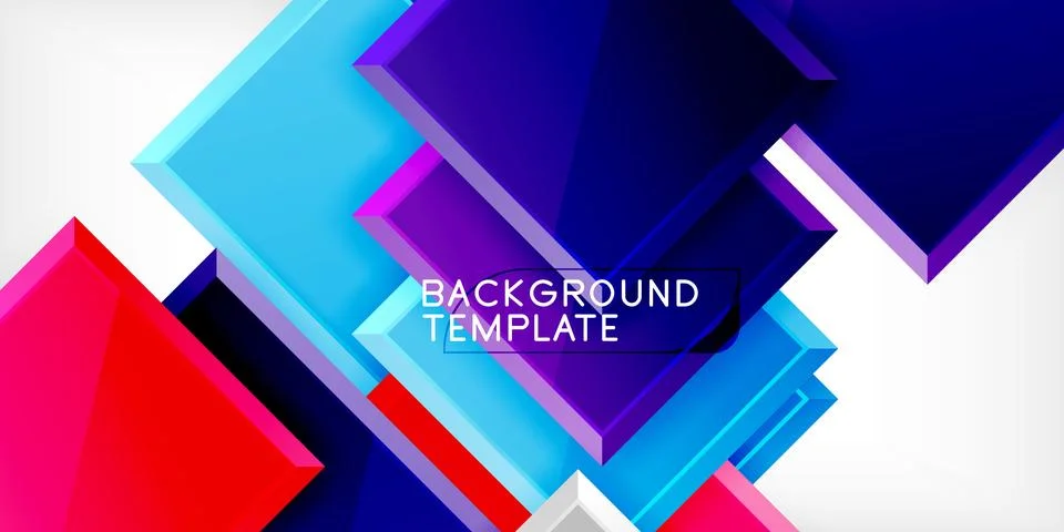 Colorful squares and rectangles. Vector Illustration For Wallpaper, Banner,.. Illustrazione stock