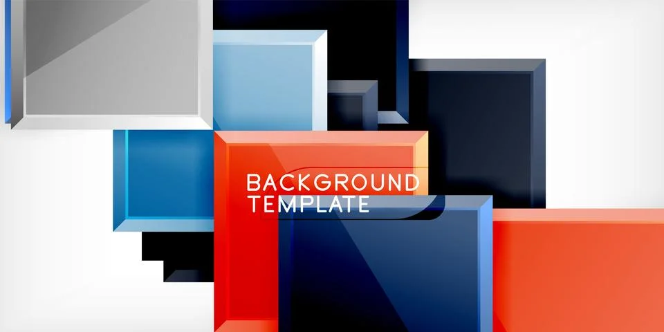 Colorful squares and rectangles. Vector Illustration For Wallpaper, Banner 스톡 일러스트