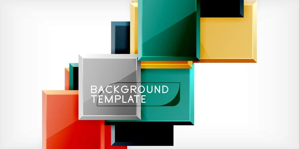 Colorful squares and rectangles. Vector Illustration For Wallpaper, Banner,.. Illustrazione stock
