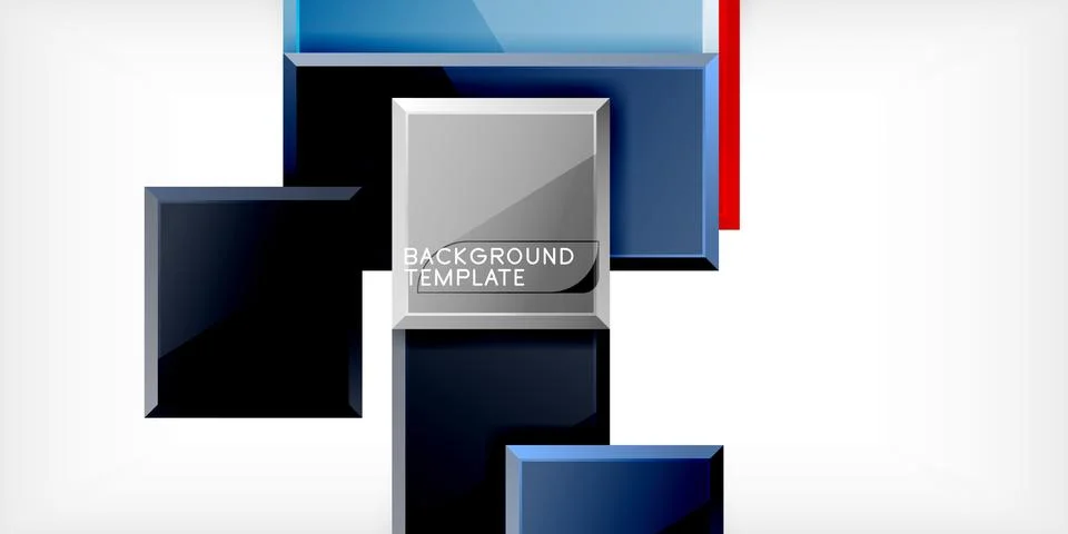 Colorful squares and rectangles. Vector Illustration For Wallpaper, Banner, Stock Illustration