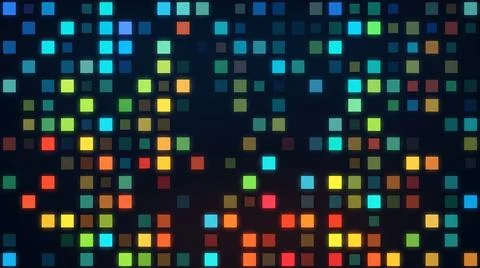 Colorful squares arranged in a pixelated pattern Stock Illustration