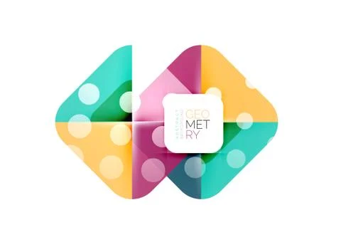 Colorful squares, geometric elements 스톡 일러스트