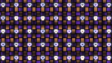 Colorful squares with heart patterns create a modern 動画素材 339007618
