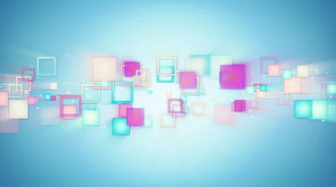 Colorful squares loopable techno background Stock Footage 44473399