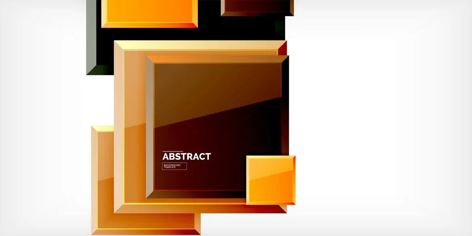 Colorful squares with reflections abstract background design. Vector Ilustração Stock