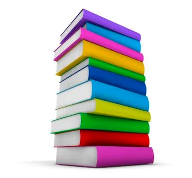 Colorful stack of books Stock Illustration