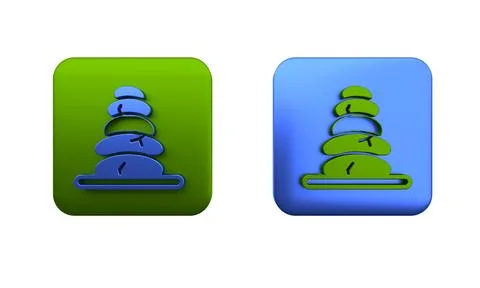 Colorful Stack hot stones icon isolated on white background. Spa salon acce.. Stock Illustration