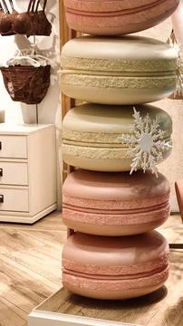 Colorful stack of macarons in pastel shades, Stock Photos