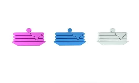 Colorful Stack of pancakes icon isolated on white background. Baking with s.. Stock Illustration