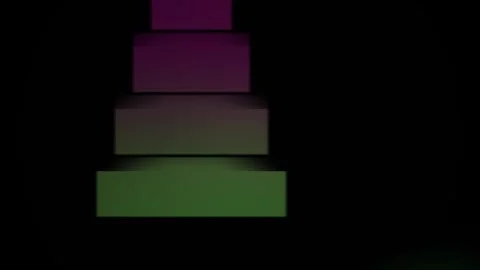 Colorful stacked blocks on black background. Stock Footage 337501224